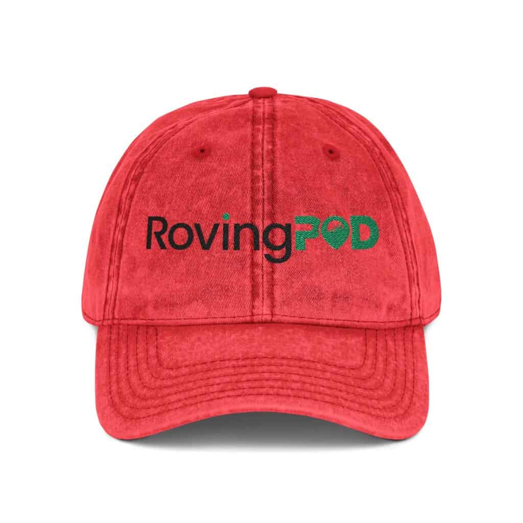 RovingPod Embroidered Distressed Vintage Cap