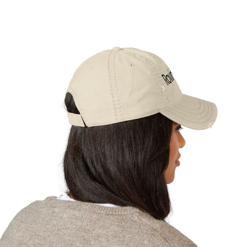 RovingPOD Distressed Embroidered Dad Hat - Image 4